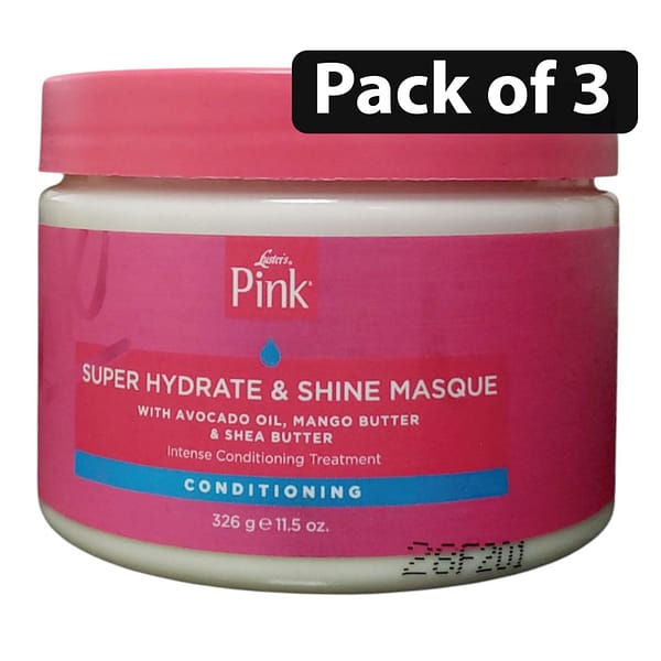 (Pack of 3) Luster’s Pink Super Hydrate & Shine Masque 11.5oz