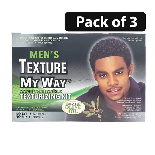 (Pack of 3) MEN'S Texture My Way Texturizing Kit Extra Virgin Olive Oil
