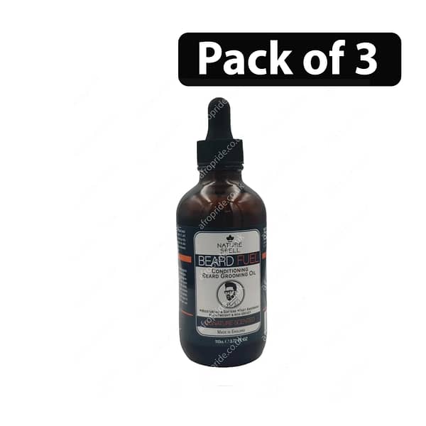 (Pack of 3) Nature Spell Beard Fuel Conditioning Grooming Oil 110ml