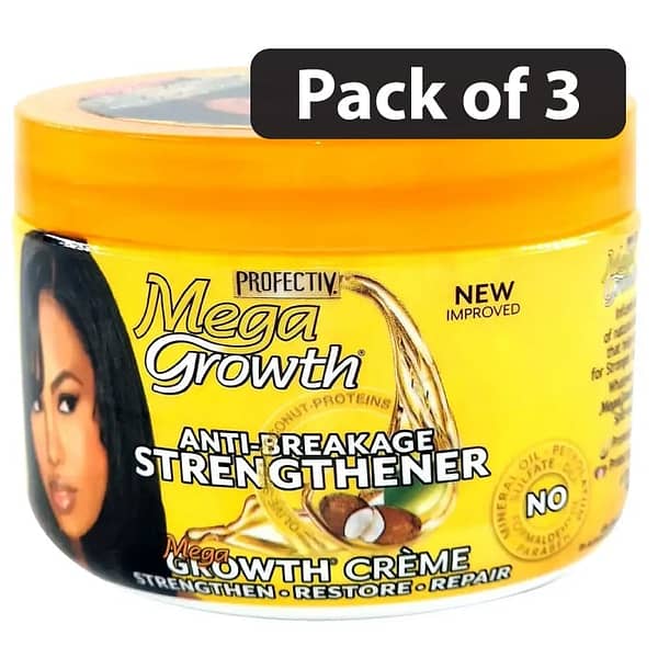 (Pack of 3) Profectiv Mega Growth Anti-Breakage Strengthener Growth Cream 8.25oz