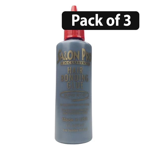 (Pack of 3) Salon Pro Hair Bonding Glue 4oz