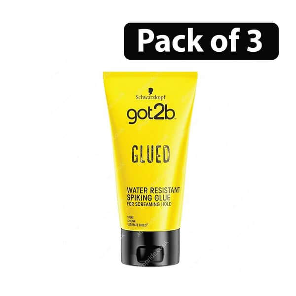 (Pack of 3) Schwarzkopf Got2b Glued Water Resistant Spiking Glue 150ml