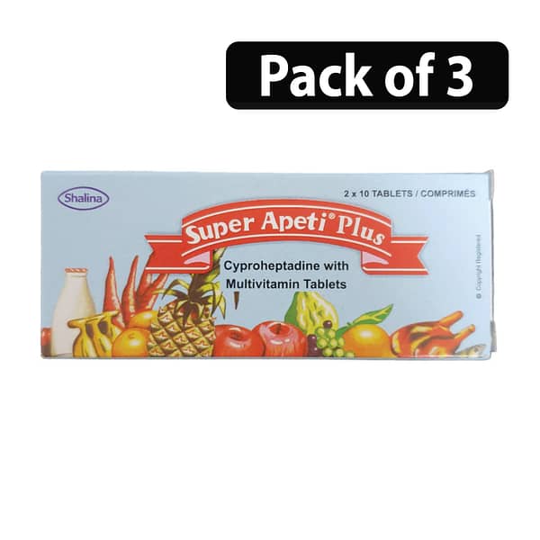 (Pack of 3) Shalina Super Apeti Plus 2 x 10 Tablets/Comprimes