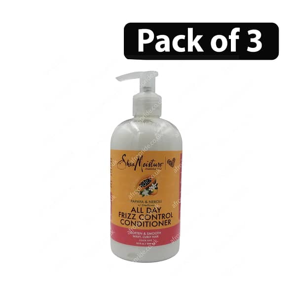 (Pack of 3) Shea Moisture All Day Frizz Control Conditioner 13fl.oz/384ml