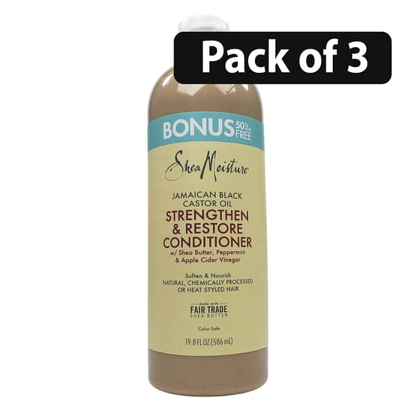 (Pack of 3) Shea Moisture Jamaican Black Castor Oil Conditioner 19.8oz