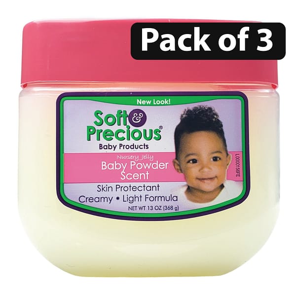 (Pack of 3) Soft & Precious Nursery Jelly Baby Powder Scent 13oz
