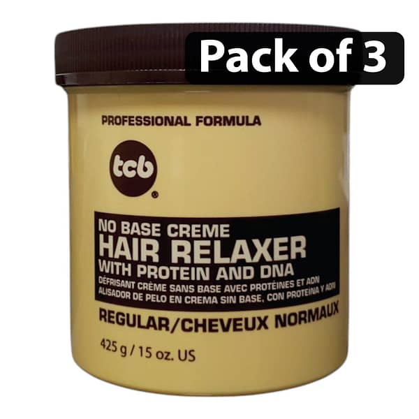 (Pack of 3) Tcb No Base Creme Hair Relaxer Regular 15oz