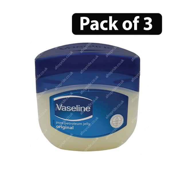 (Pack of 3) Vaseline Original Pure Petroleum Jelly 50ml
