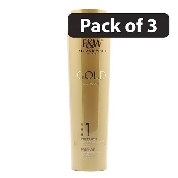 (Pack of 3) Fair & White Paris Gold Ultimate 1 Lotion 11.8oz