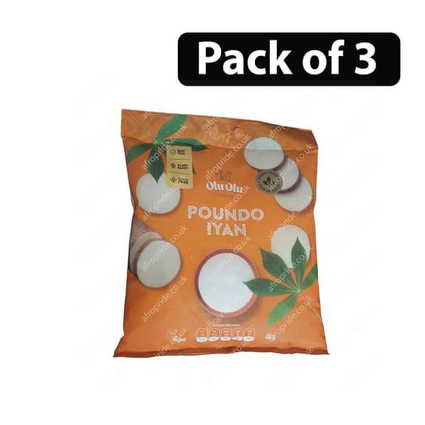 (Pack of 3) Olu Olu Poundo Iyan 4kg