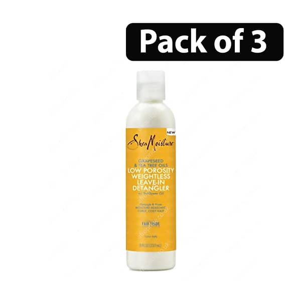 (Pack of 3) Shea Moisture Low Porosity Weightless Leave-In Detangler 8oz