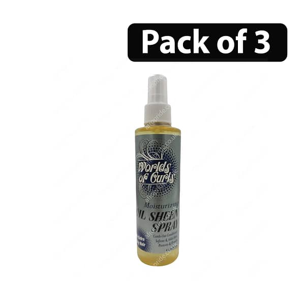 (Pack of 3) World Of Curls Oil Sheen Spray 8oz