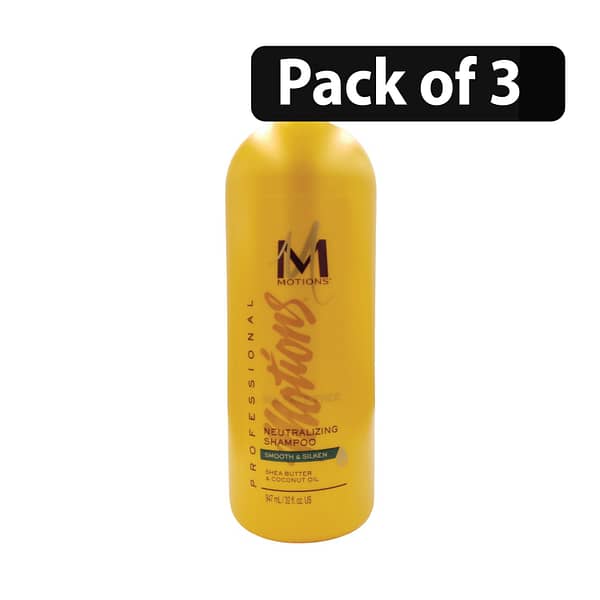 (Pack of 3) Motions Smooth & Silken Shea Butter & Coconut Oil Neutralizing Shampoo 32fl.oz