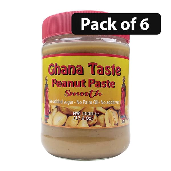 (Pack of 6) Ghana Taste Smooth Peanut Paste 500G