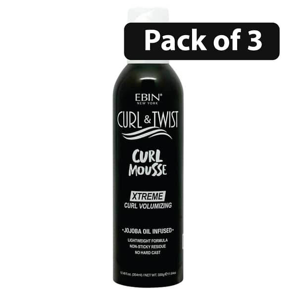 (Pack of 3) Ebin Curl & Twist Curl Mousse Xtreme 354ml