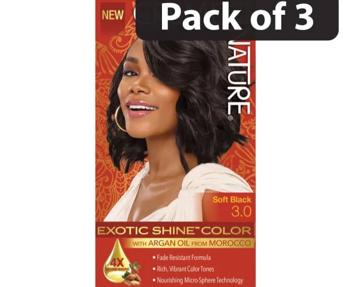 (Pack of 3) Creme Of Nature Exotic Shine Color Soft Black 3.0