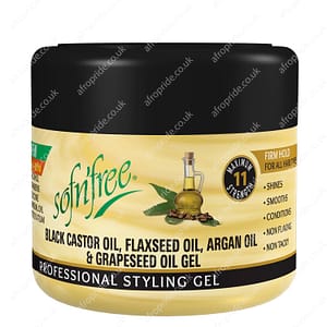 Sofn'Free Black Castor Oil, Flaxseed Oil, Argan Oil & Grapeseed Oil Gel 250ml