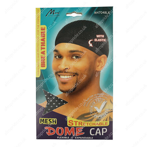 Murry Stretchable Mesh Dome Cap M4704BLK
