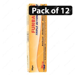(Pack of 12) Funbact-A Triple Action Cream 30g