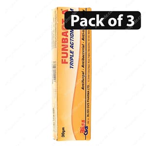 (Pack of 3) Funbact-A Triple Action Cream 30g