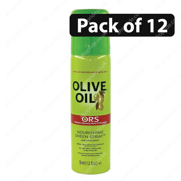 (Pack of 12) ORS Olive Oil Nourishing Sheen Spray 50ml