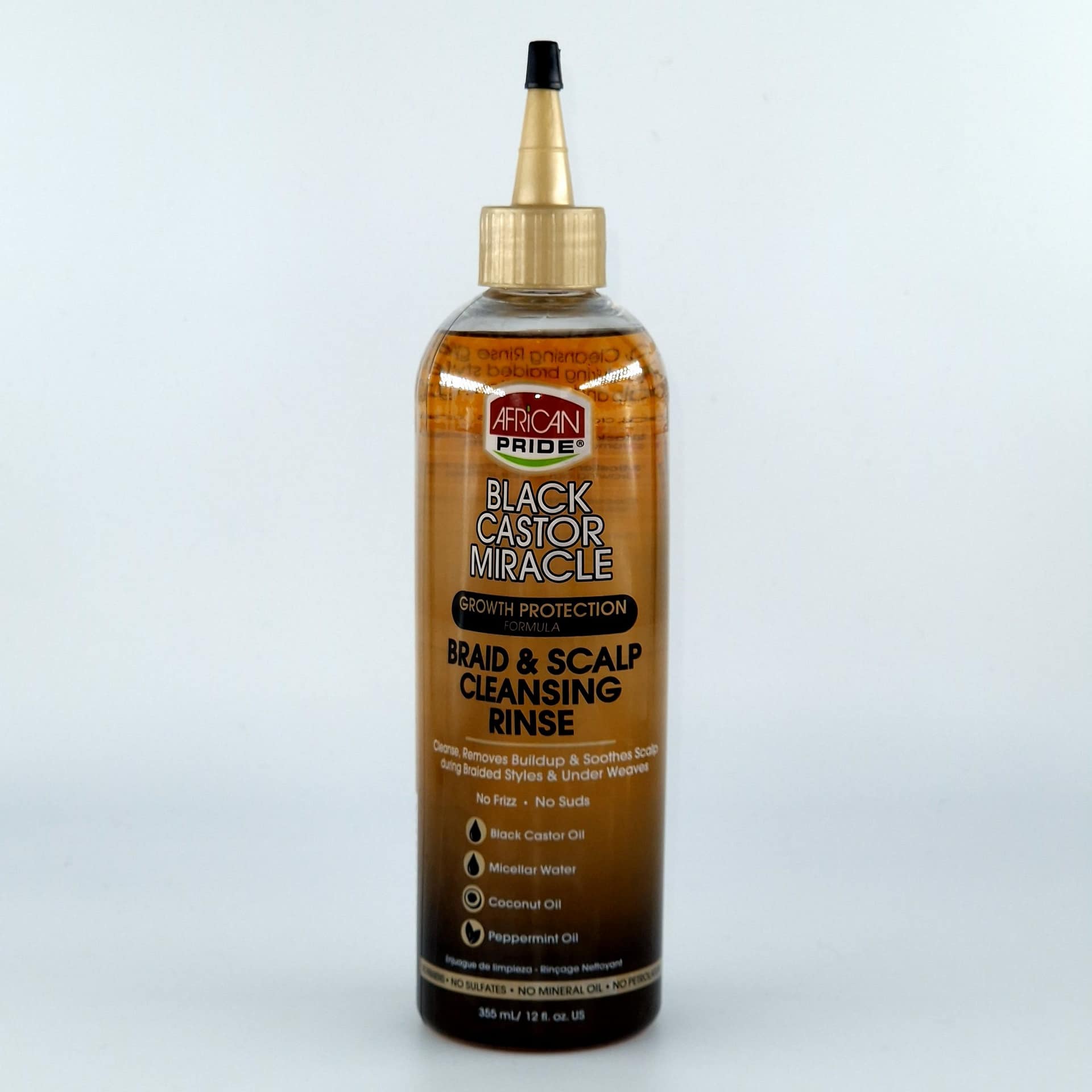 African Pride Black Castor Miracle Braid & Scalp Cleansing Rinse 12oz