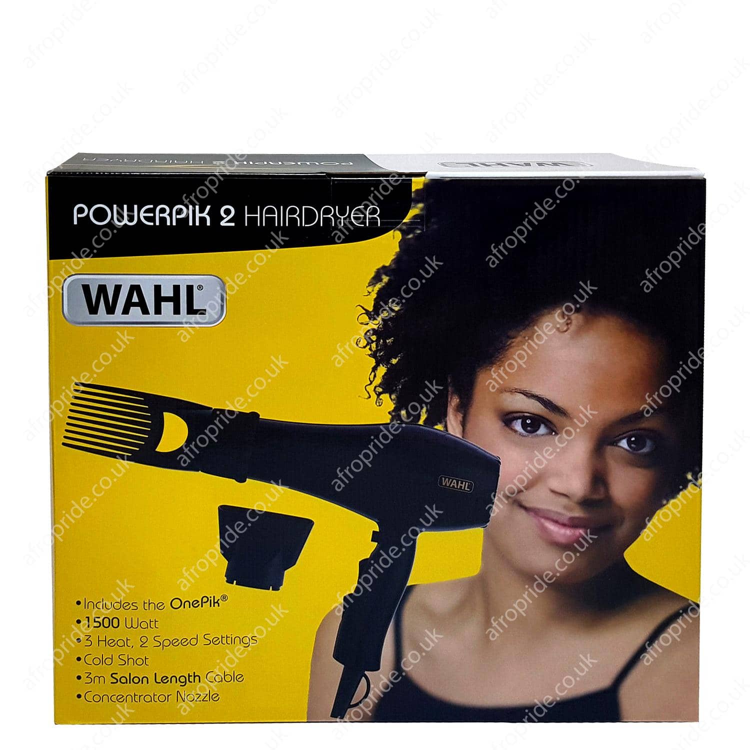 Wahl PowerPik 2 Hair Dryer with Afro Comb - Afro Pride