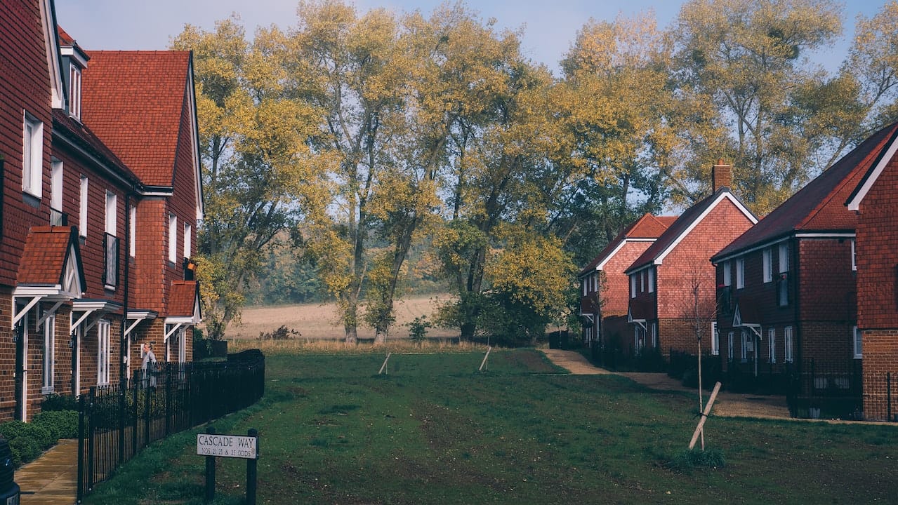 A group of new build homes