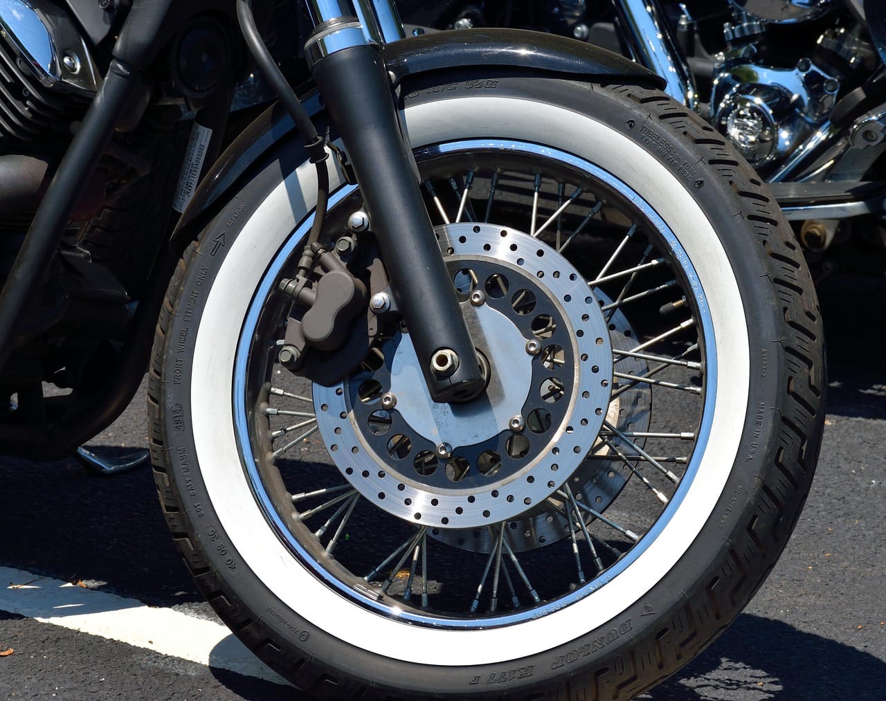 A motorbike wheel