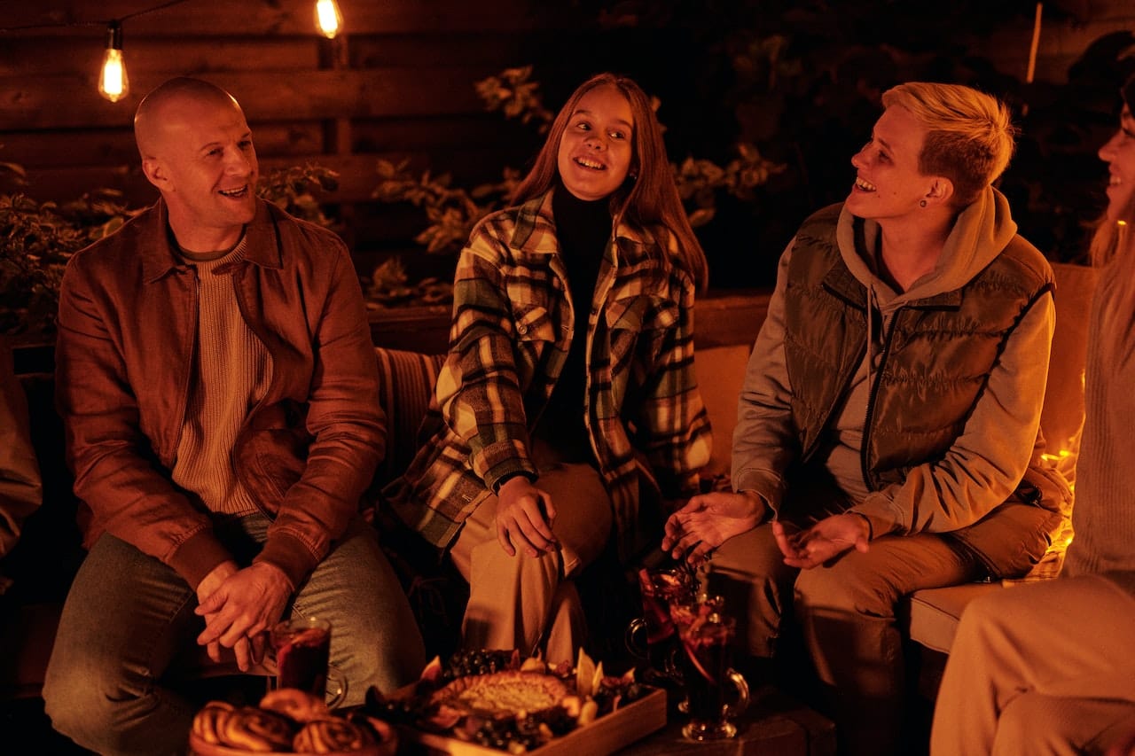 group of friends outside