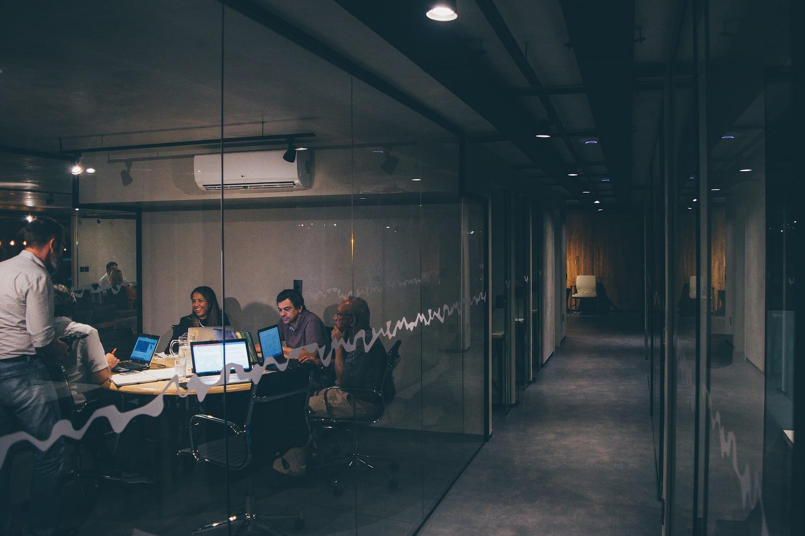 Work colleagues in a conference room