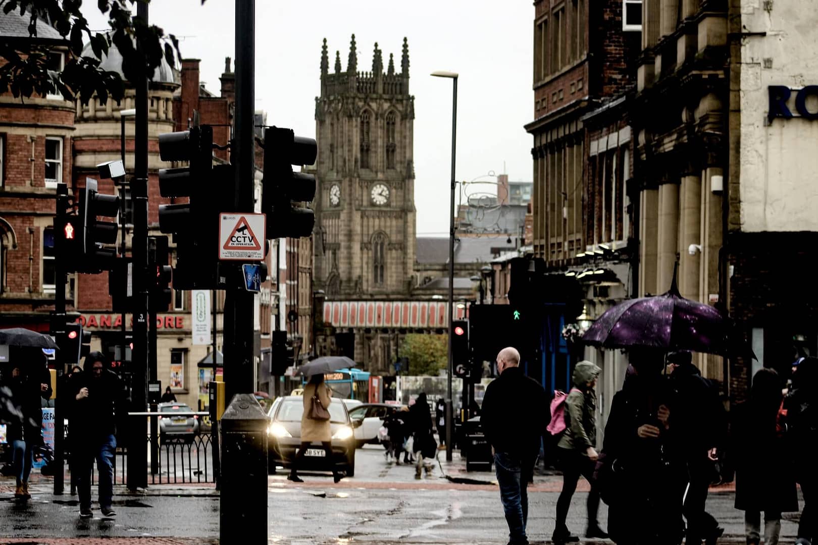 A busy street in Leeds