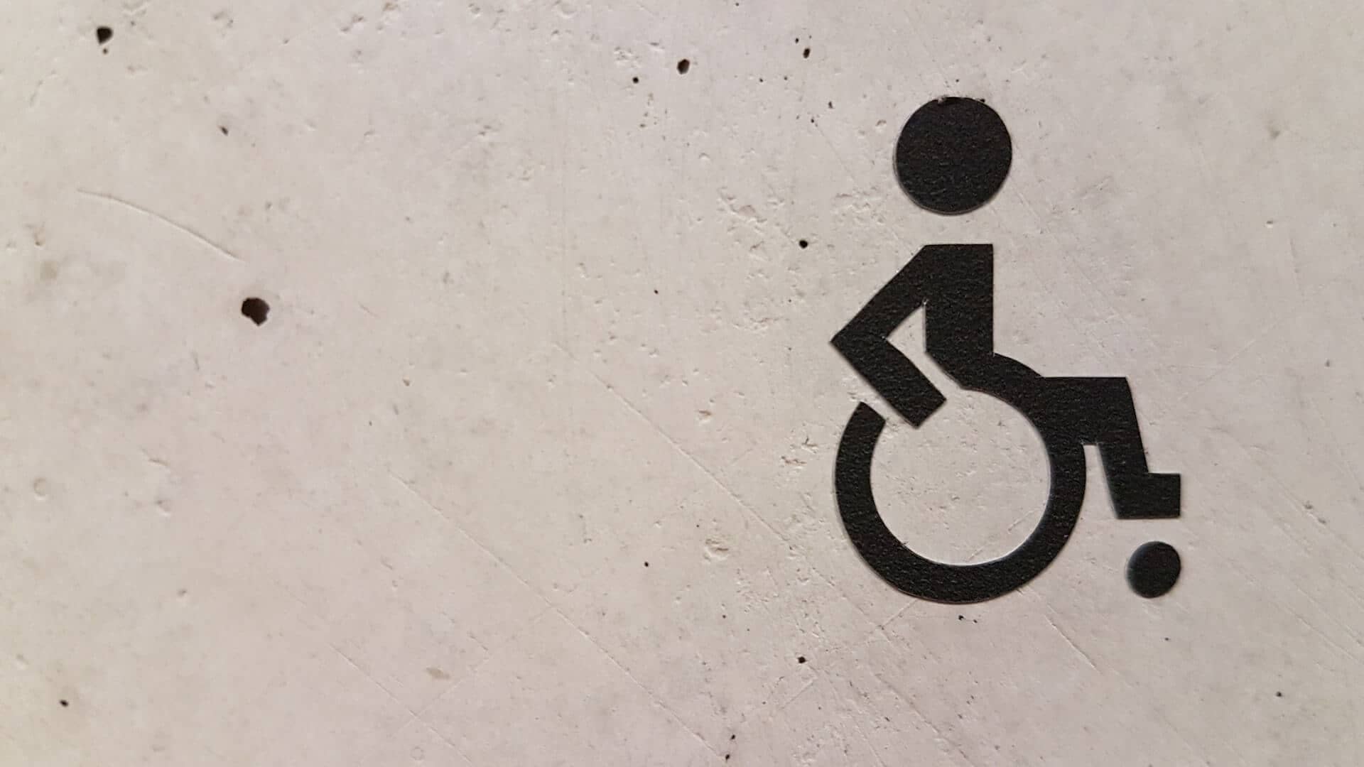 A wheelchair sign