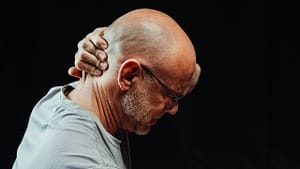 A man with neck pain