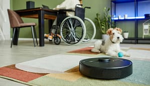 robot vacuum cleaner in smart home