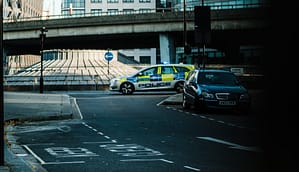 Police car on patrol