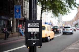 A pedestrian crossing