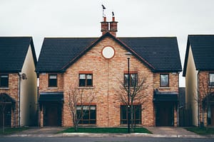 A detached townhouse