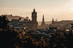 Aerial shot of Scotland