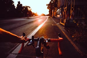 POV of riding a bike