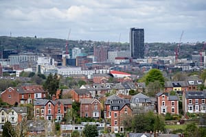 A city skyline