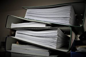 stack of files