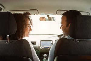 couple sitting in car