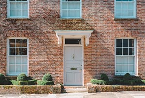 The front of a house