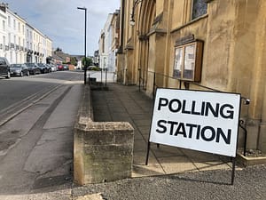 'Polling Station' sign