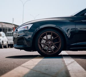 sideview of a parked car