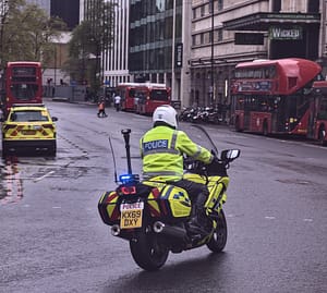 A police motorbike