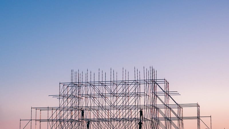 A building mid construction