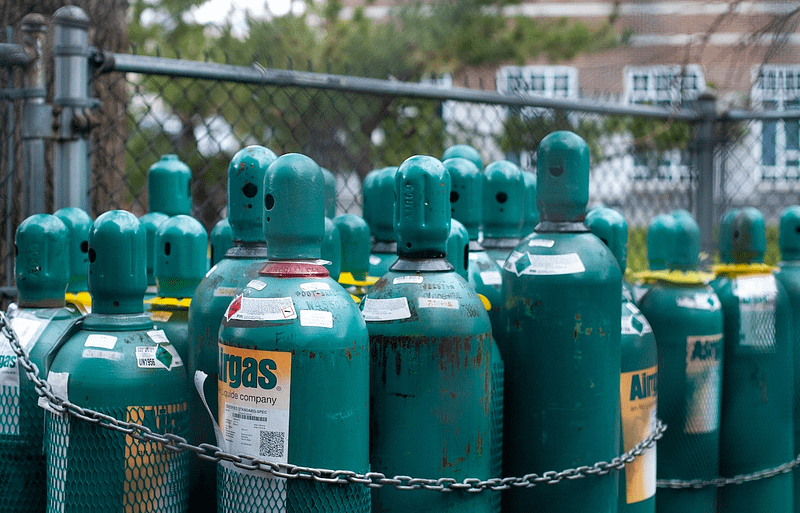 teal gas tanks