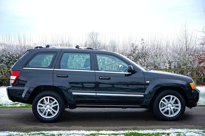 Black SUV on road